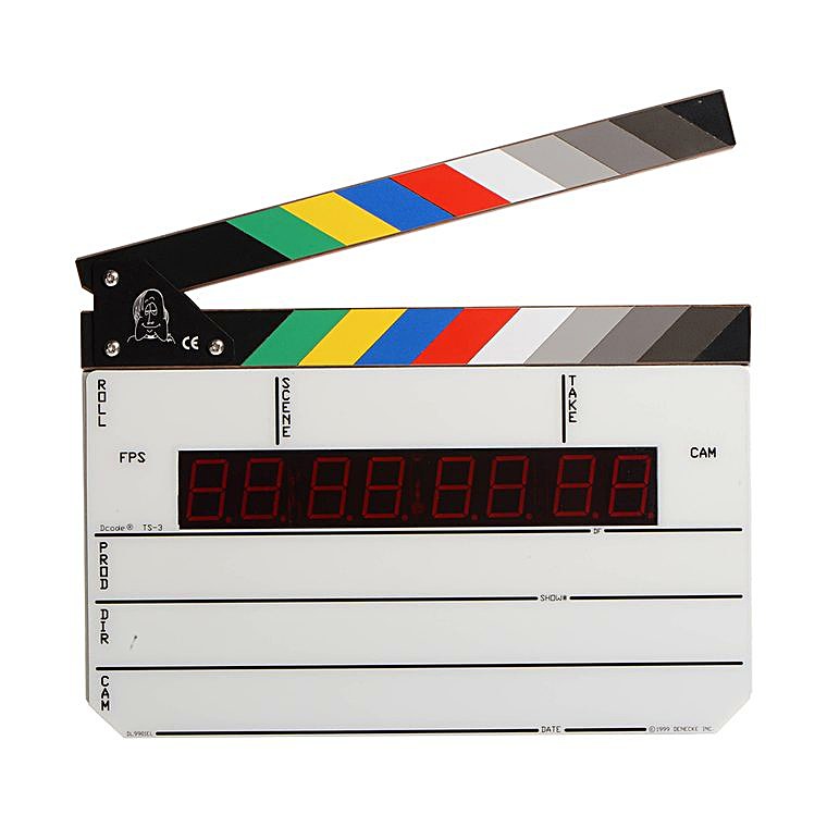 Claqueta Digital Denecke TS-TCB con timecode · Alquiler de equipos audiovisuales en Bogotá, Colombia · ARTTV Pro Rental